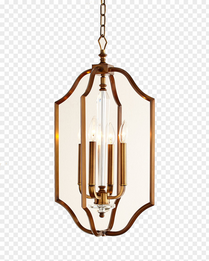 Classical Hotel Lamp Lighting Pendant Lantern Gold PNG