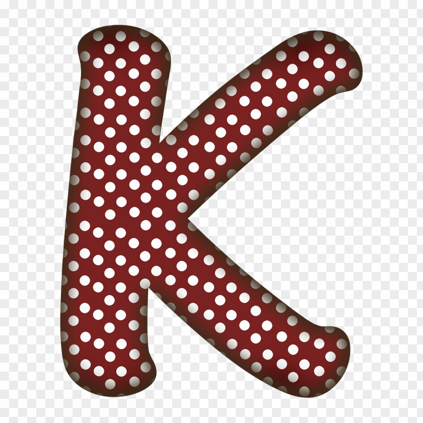 K Letter English Alphabet Polka Dot PNG