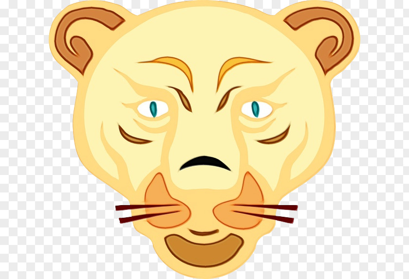 Lion Drawing Cartoon Roar Face PNG