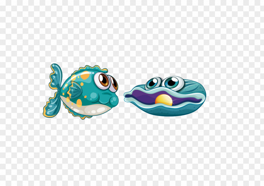 Pearl Fish Cartoon Animation PNG
