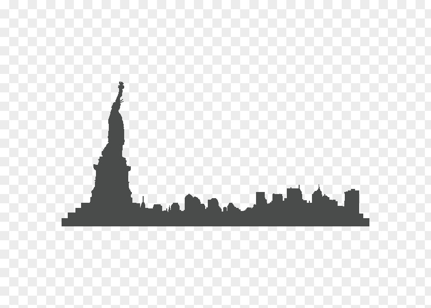 Silhouette New York City Cities: Skylines Wall Decal PNG