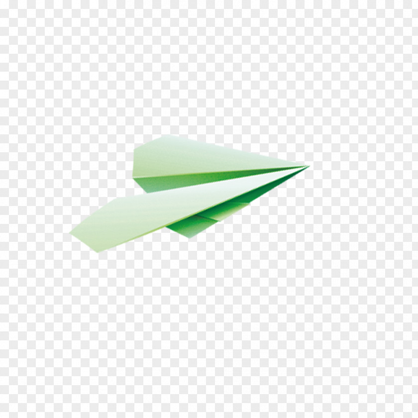 Green Paper Airplane Plane PNG