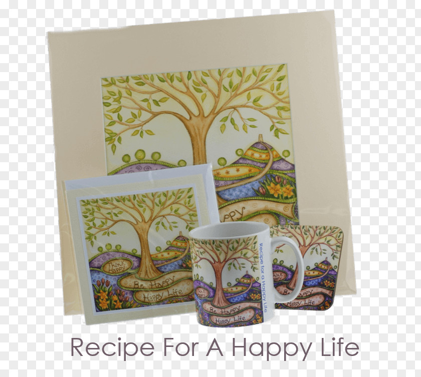 Happy Life Porcelain PNG