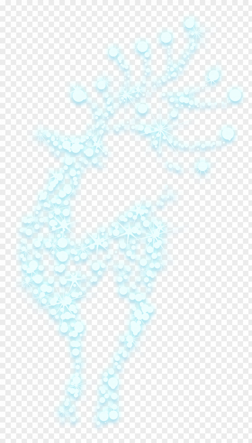 Ice Reindeer Picture Line Angle Point Blue Pattern PNG