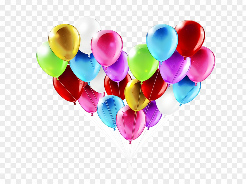 Magenta Love Heart Balloon PNG