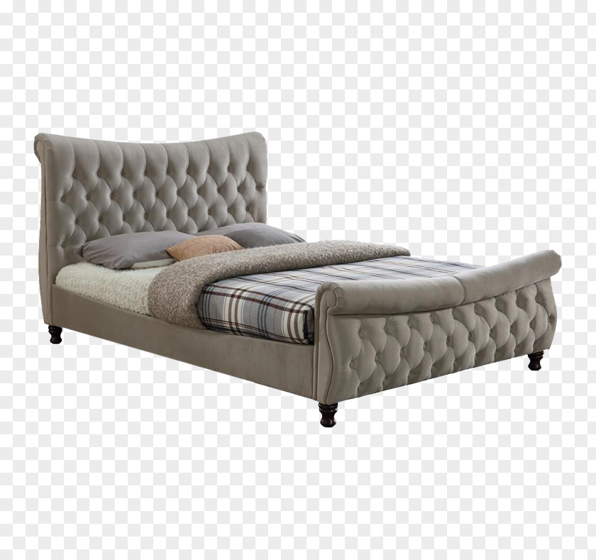 Sleigh Bed Size Frame Foot Rests PNG