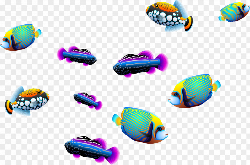 Three DeepSea Fish Vector PNG