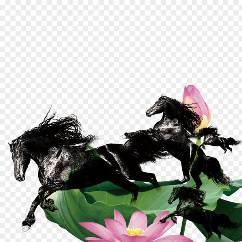 China Wind Ink Horse Download Wash Painting PNG