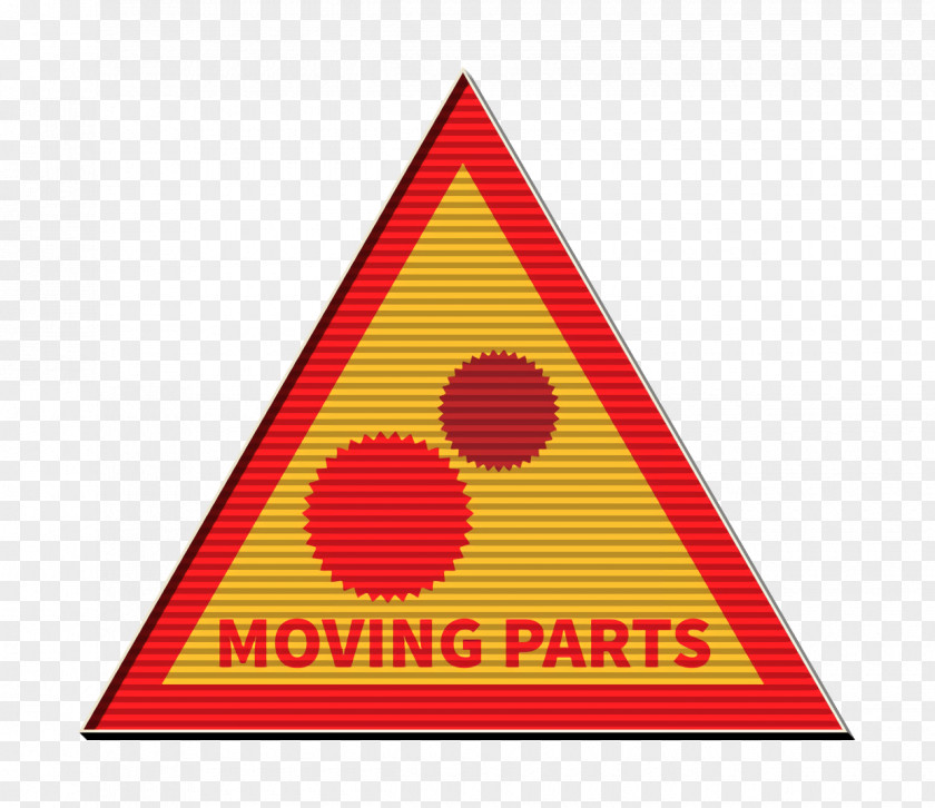 Cone Logo Attention Icon Cog Moving Parts PNG