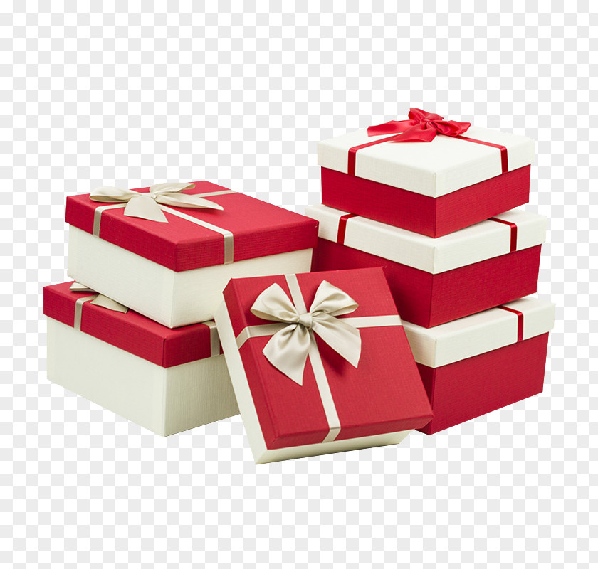 Red And White Color Candy Gift Box PNG