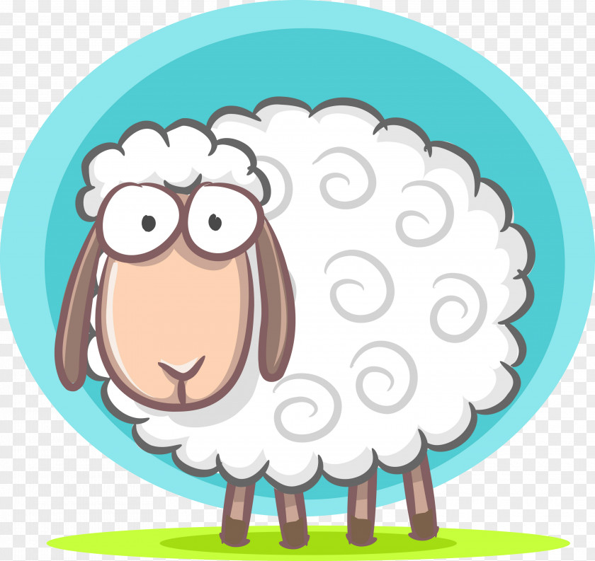 Sheep Cartoon Drawing PNG