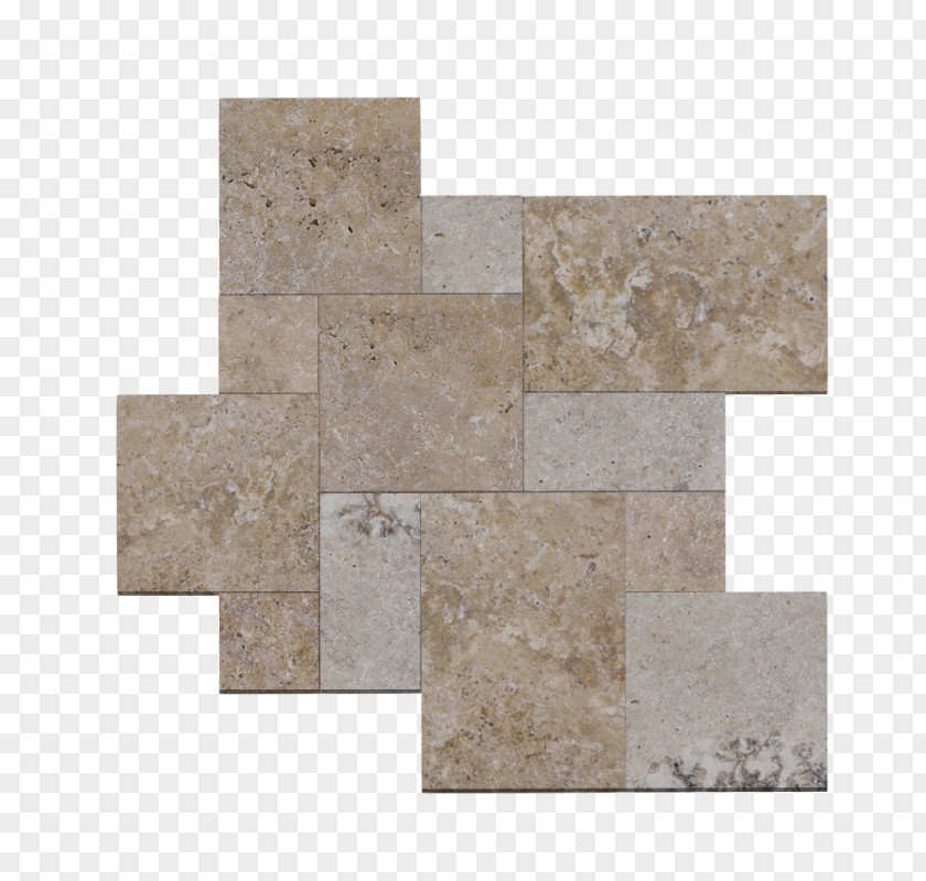 Stone Travertine Floor Tile Sett PNG