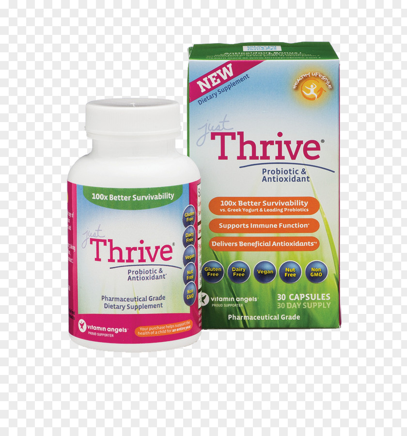 Thrive Dietary Supplement Probiotic Spore Kombucha Bacteria PNG