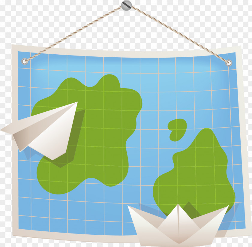 Map Vector Airplane Paper Clip Art PNG