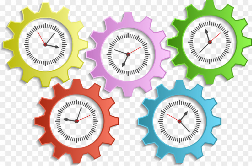 Vector Clock Gears Gear Pinion Sizzix Clip Art PNG