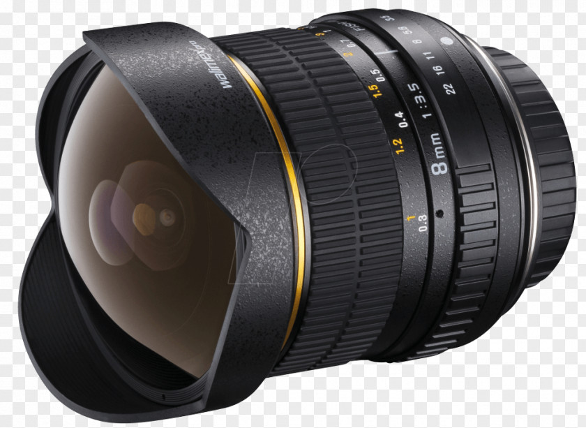 Camera Lens Samyang 8mm F/3.5 Fisheye CS II Canon EF Mount Nikon F-mount PNG