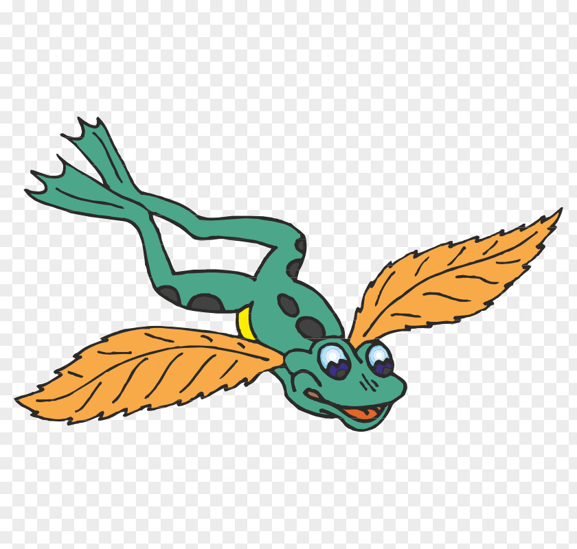 Frog Flying Drawing Bat Clip Art PNG