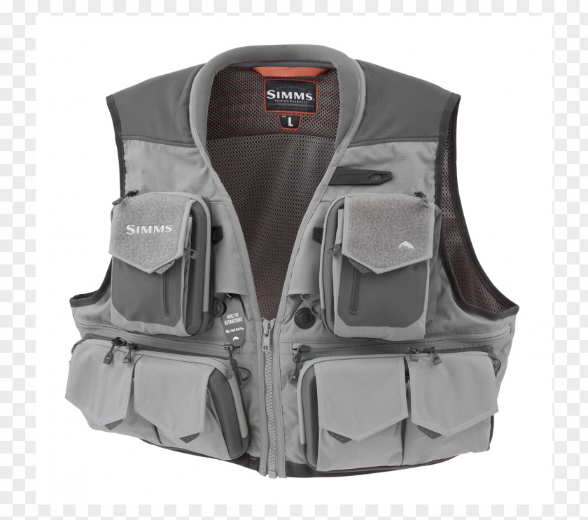 Vest Simms Fishing Products Gilets Waistcoat Jacket PNG
