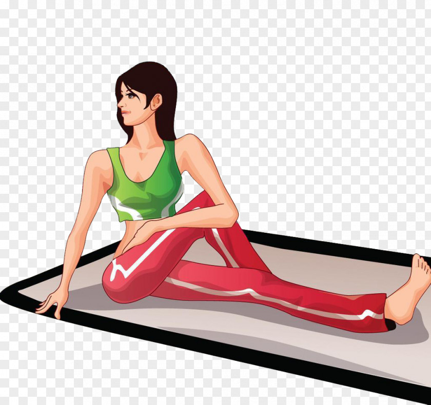 Yoga Cartoon Adobe Illustrator PNG