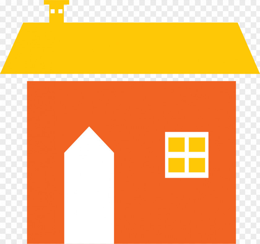 Orange Old House Icon PNG
