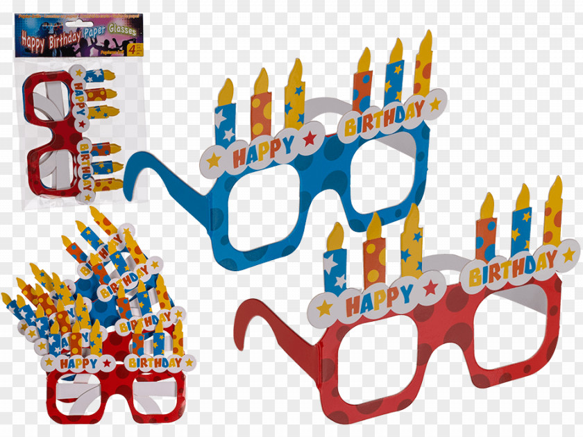 Paper Party Glasses Plastic Bag Birthday PNG