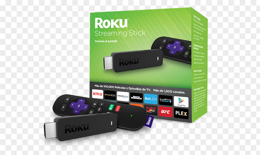 Roku Streaming Stick 3600 Media Television Roku, Inc. PNG