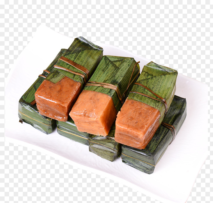 A Dish Of Bamboo Cake Yunnan Zongzi Baba Black Sesame Rice Nian Gao PNG