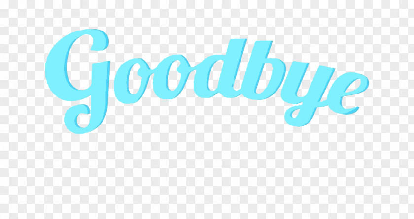 Goodbye Text Logo Brand Blue Font PNG