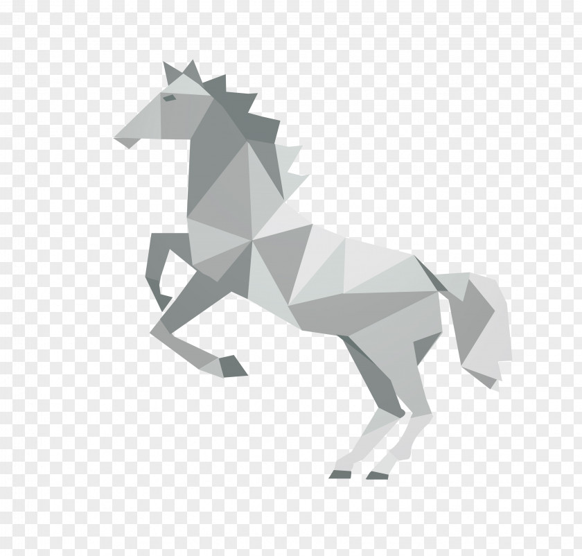 Silhouette Horse Geometric Shape Geometry PNG