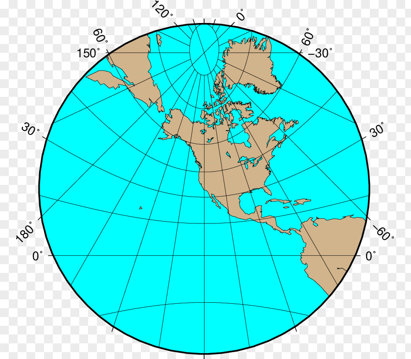Circle Gnomonic Projection Great Great-circle Distance Map PNG