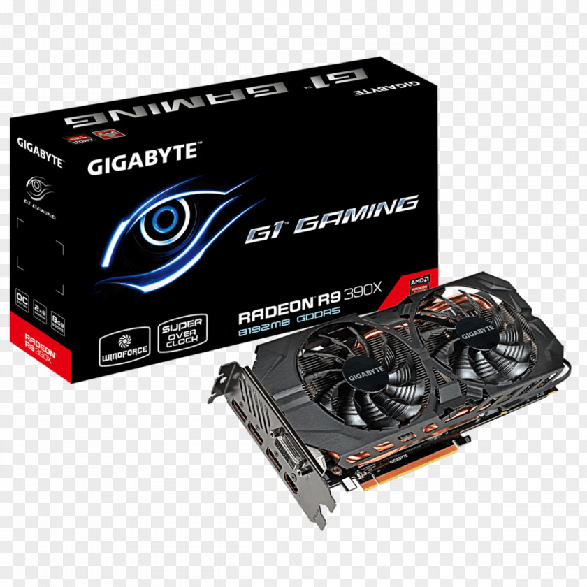 Gigabyte Graphics Cards & Video Adapters GDDR5 SDRAM AMD Radeon Rx 300 Series Technology PNG