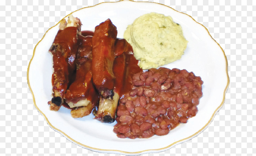 Lunch Fish And Chips Full Breakfast Cuisine Of The United States Baked Beans Ribs PNG