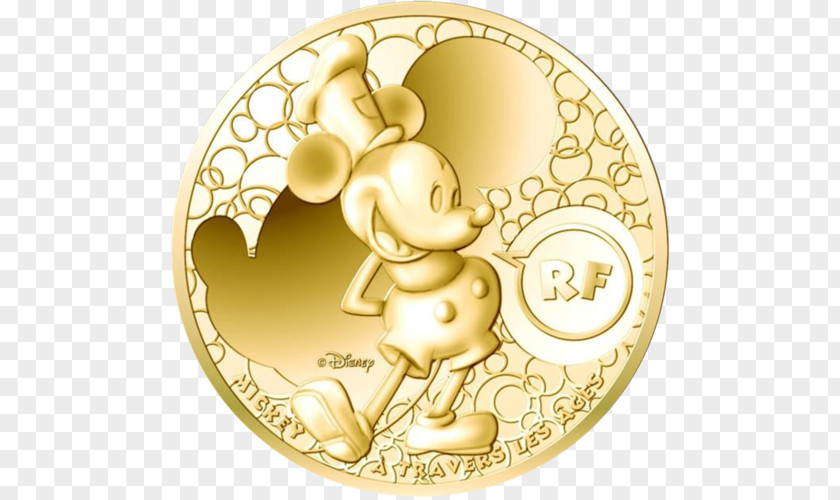 200 Euro Coin Mickey Mouse Monnaie De Paris Note PNG