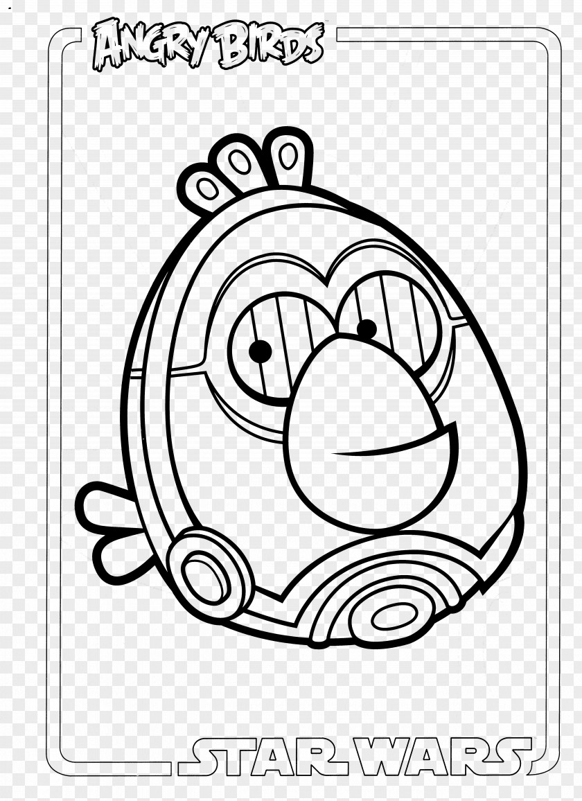 Angry Birds Star Wars Coloring Book White Clip Art PNG