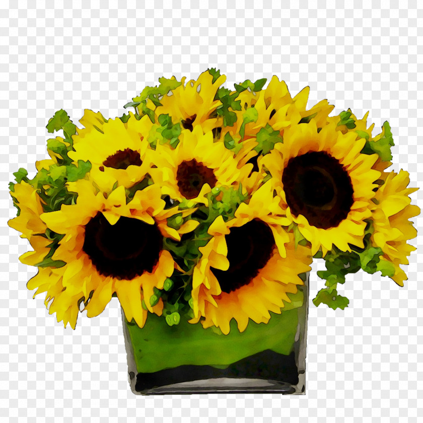 Common Sunflower Floral Design Cut Flowers Flower Bouquet PNG