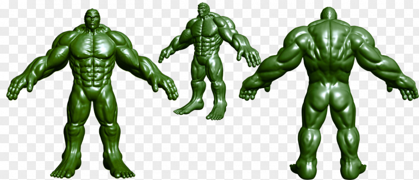 Hulk Superhero Figurine Muscle Organism Animated Cartoon PNG