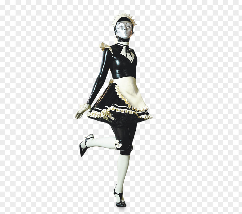 Costume French Maid Latex Clothing Catsuit PNG maid Catsuit, latex outfit clipart PNG