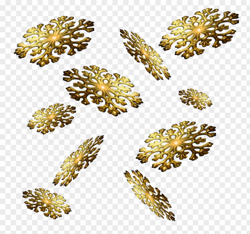 Golden Snowflakes Gold Snowflake PNG