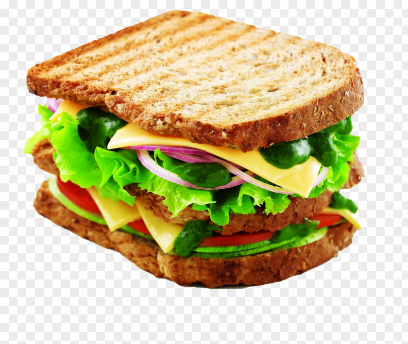 Grilled Sandwich Hamburger Cheese Steak Vegetable Fast Food PNG
