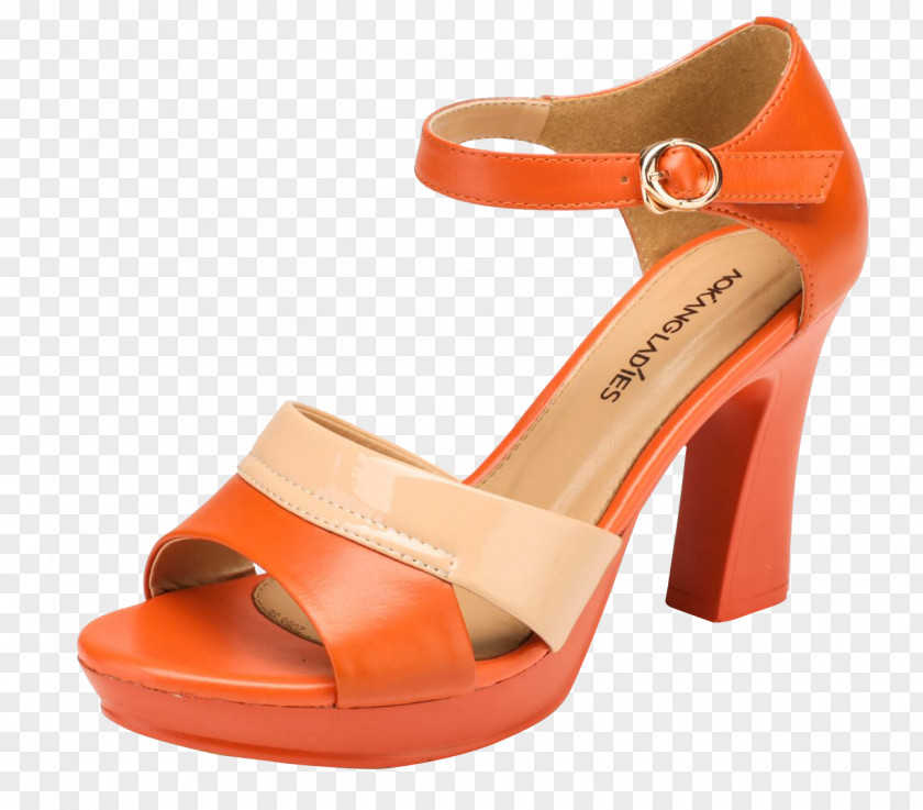 Orange Fish Heel Sandals High-heeled Footwear Sandal Dress Shoe PNG