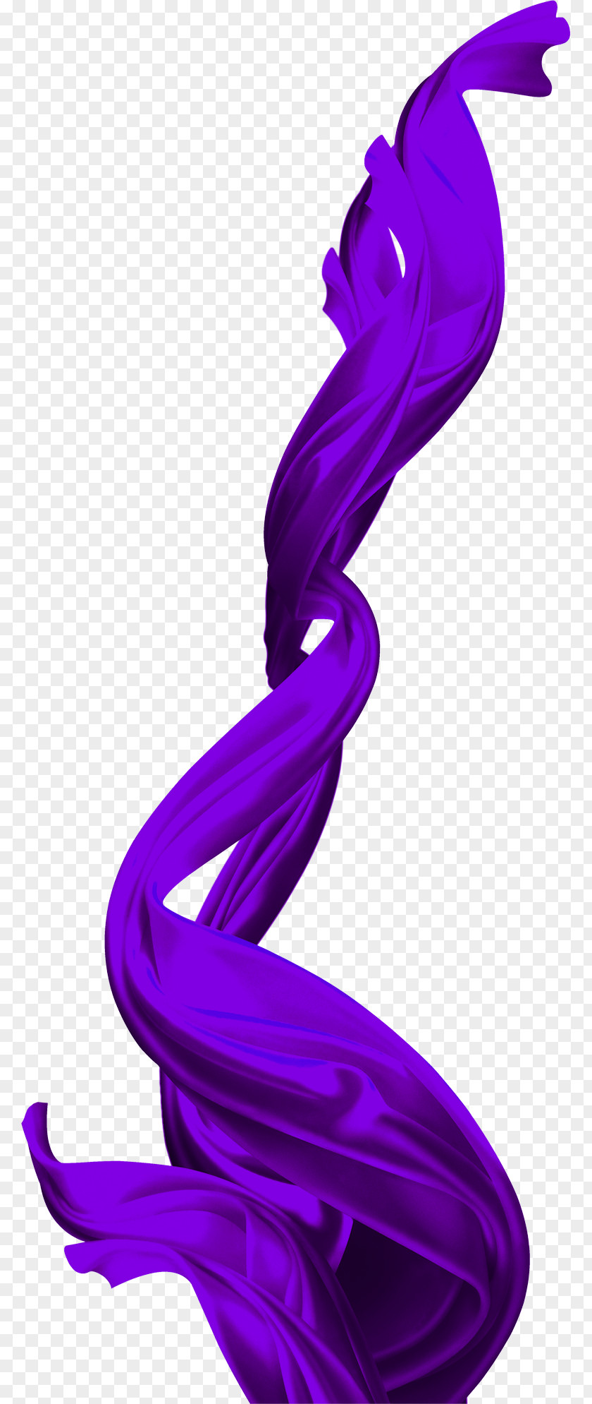 Purple Silk Ribbon Floating Material PNG silk ribbon floating material clipart PNG