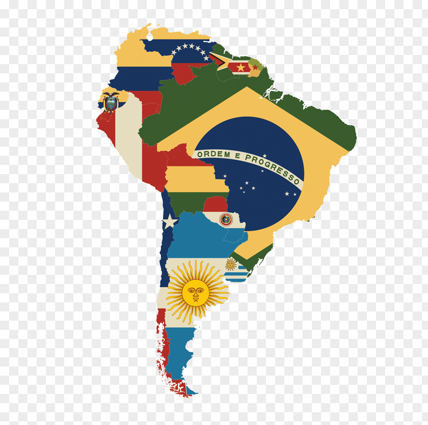 Flag South America Mapa Polityczna PNG