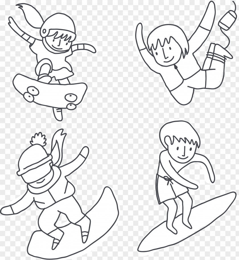 Hand Drawn Skateboard Visual Arts Wheel Roller Skating PNG