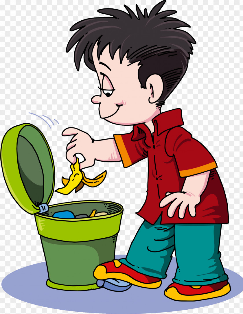 Rubbish Thrown Into The Trash Waste Container Clip Art PNG