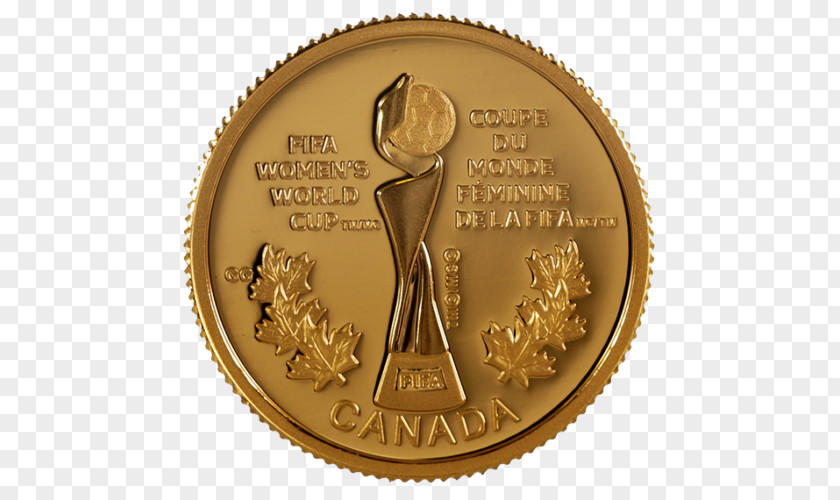 World Cup Trophy 2015 FIFA Women's Coin U-20 Gold PNG