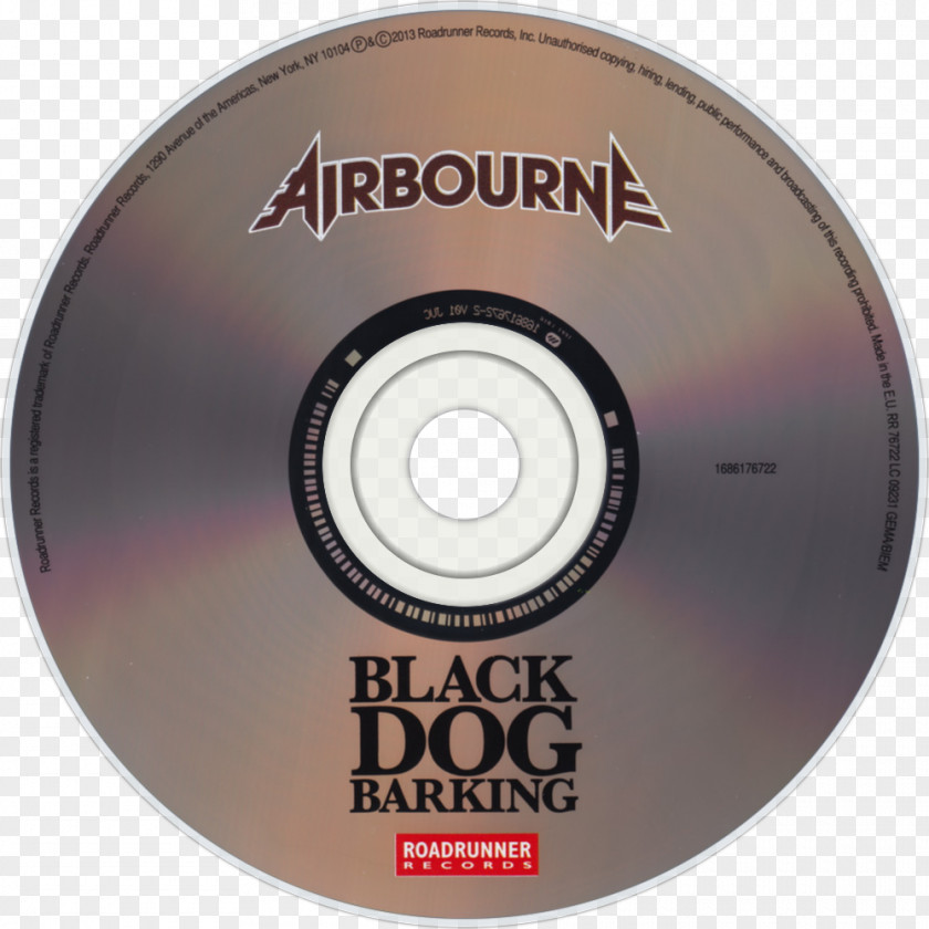 Airbourne Compact Disc Black Dog Barking No Guts. Glory Album PNG