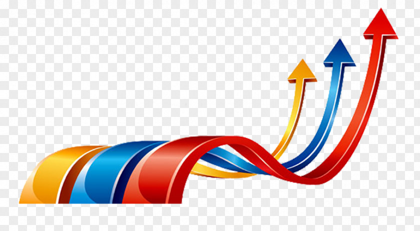 Curved Arrow Color Curve Business Development Investment Sales PNG