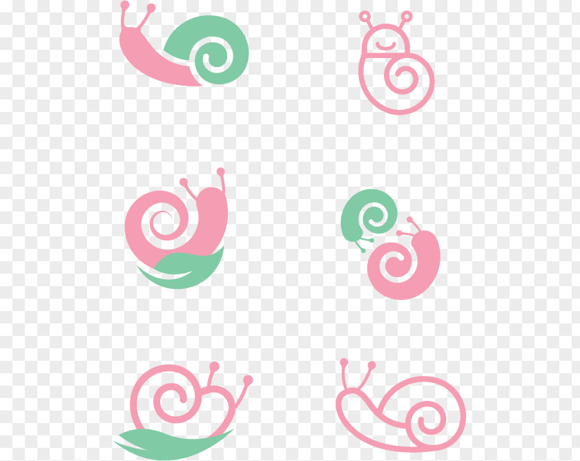 Pink Snail Design Vector Material Logo Royalty-free PNG