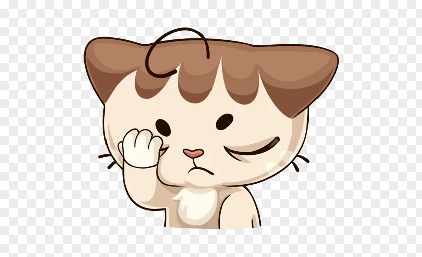 Telegram Sticker VK Cat Facepalm PNG