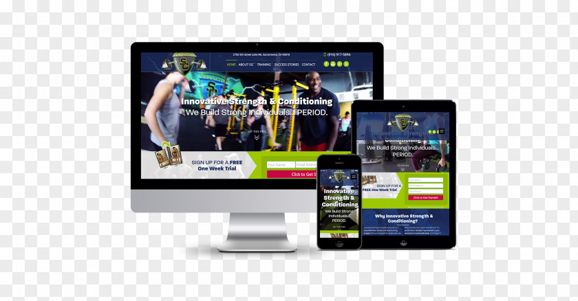 Web Design Strength And Conditioning Coach Responsive Innovative & Conditioning,inc Physical Fitness PNG